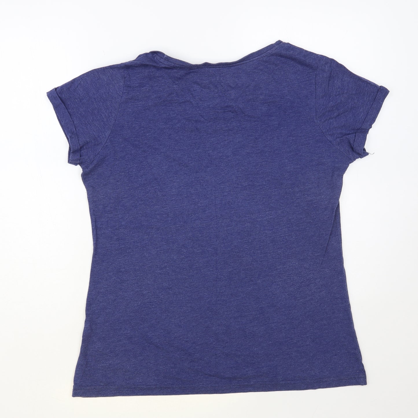 George Womens Blue Polyester Basic T-Shirt Size 16 Round Neck - Coca Cola Christmas