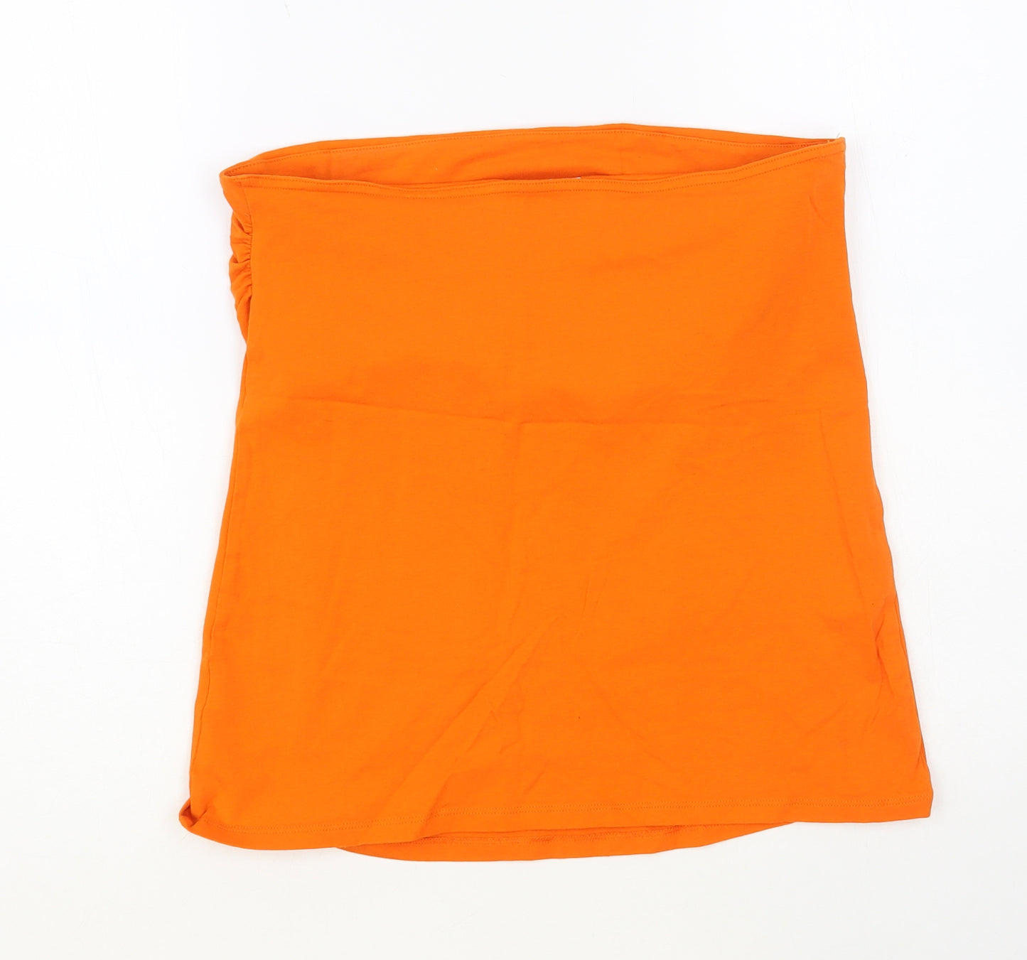 Papaya Womens Orange Cotton Basic Tank Size 16 Off the Shoulder