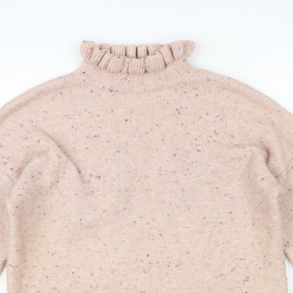 NEXT Womens Pink High Neck Acrylic Pullover Jumper Size XS