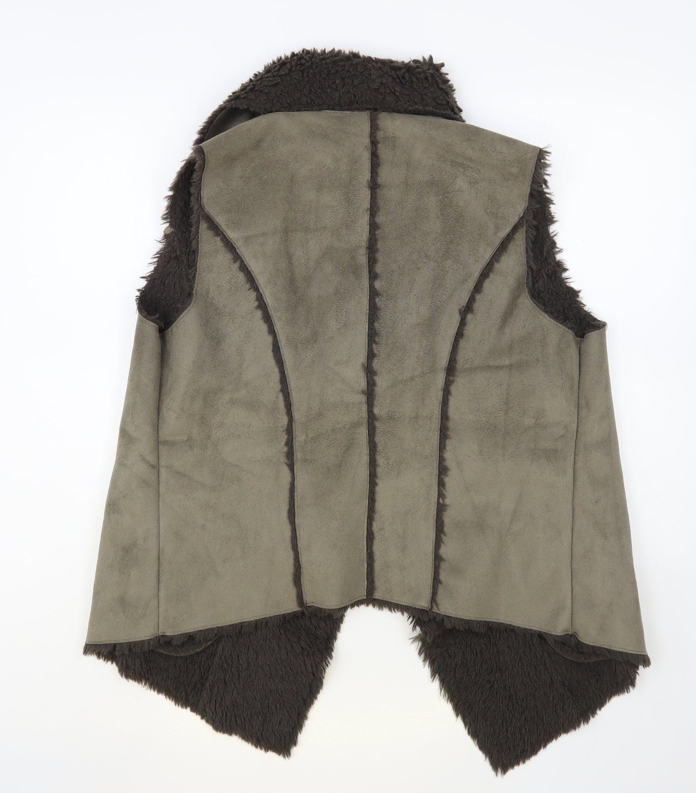 F&F Womens Grey Gilet Jacket Size 16 - Fluffy Lining