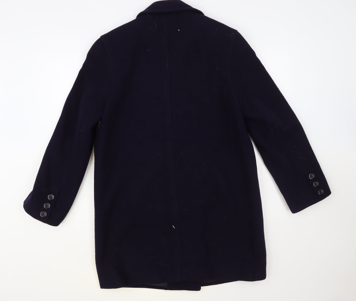 Klass Womens Blue Pea Coat Coat Size 10 Button