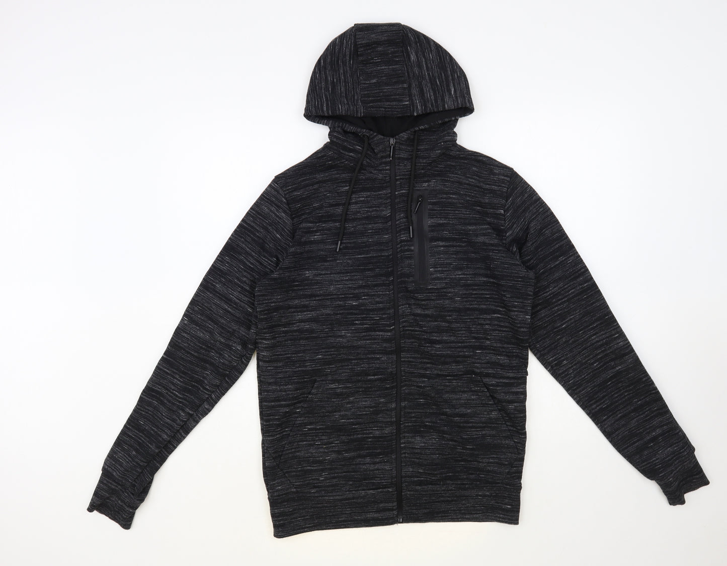 Primark Mens Grey Polyester Full Zip Hoodie Size S