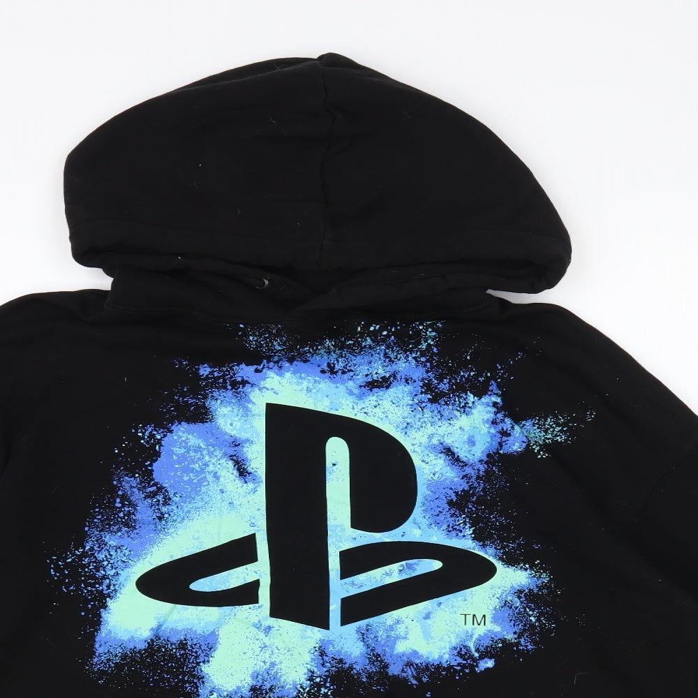 H&M Boys Black Cotton Pullover Hoodie Size 14-15 Years Pullover - PlayStation