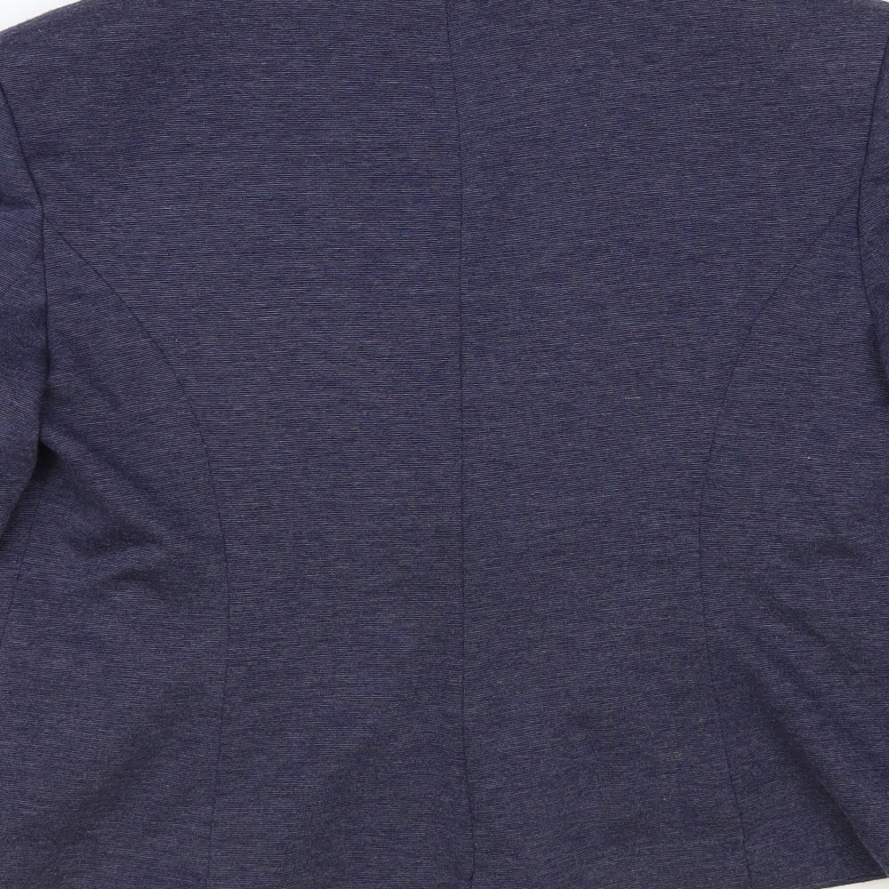 George Womens Blue Jacket Blazer Size 14 Button