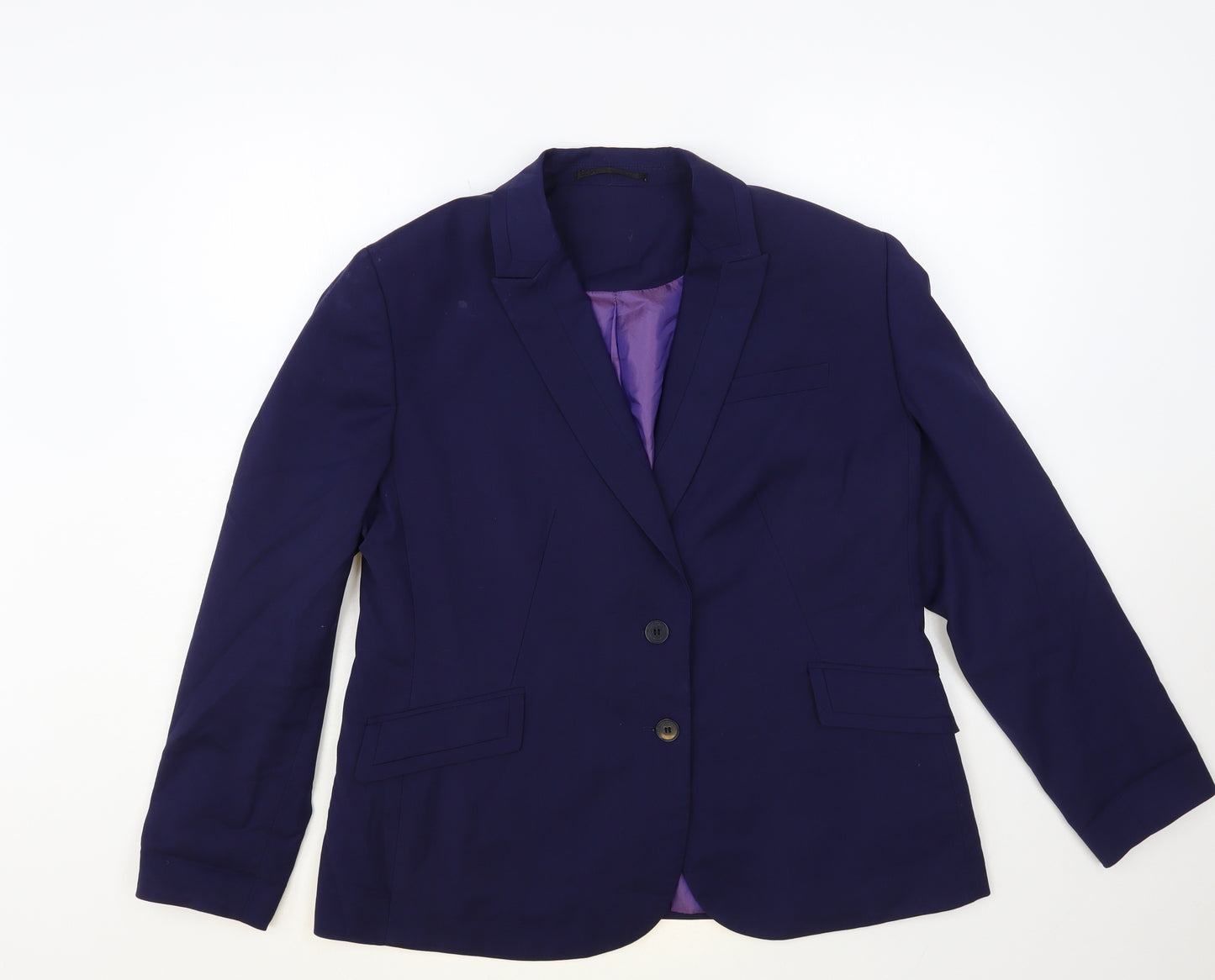 Brook Taverner Womens Blue Jacket Blazer Size 18 Button