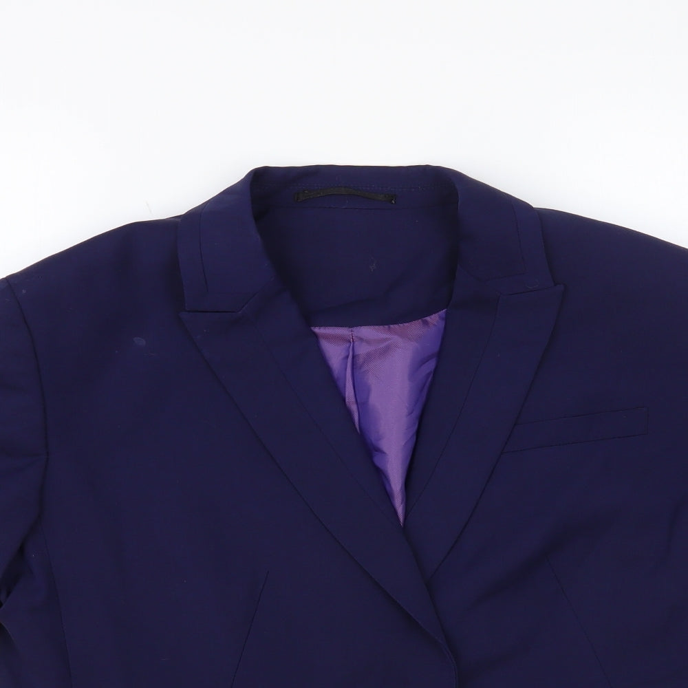 Brook Taverner Womens Blue Jacket Blazer Size 18 Button