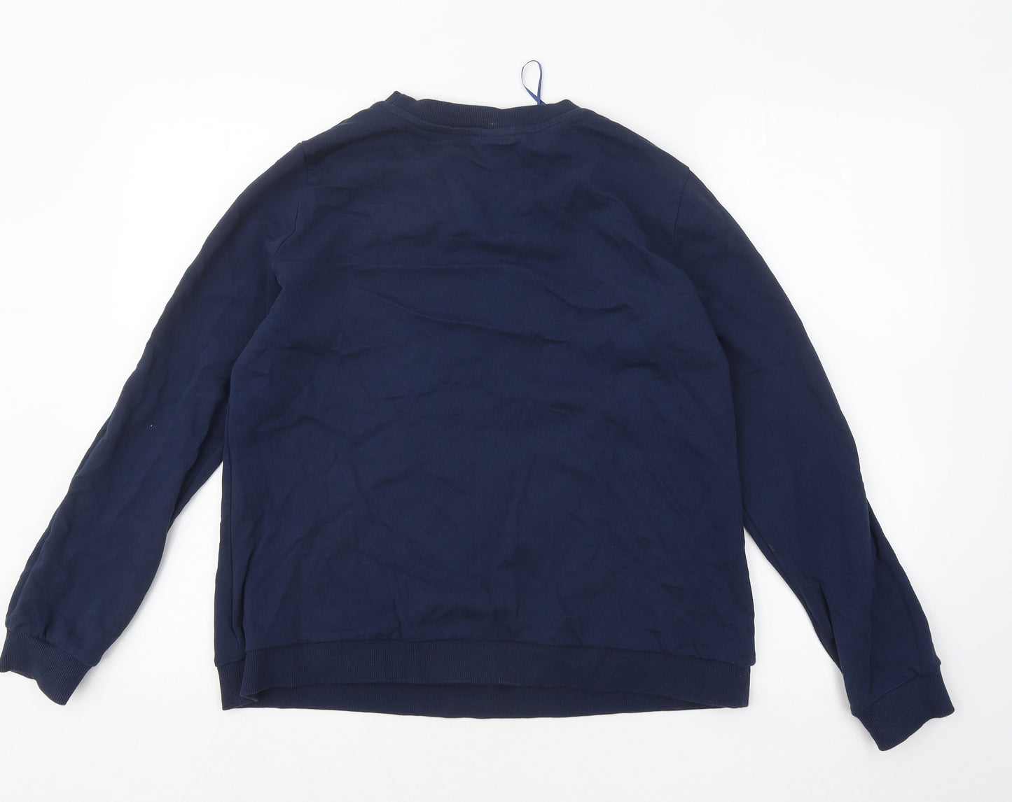 TU Womens Blue Floral Cotton Pullover Sweatshirt Size 16 Pullover - Mickey Mouse