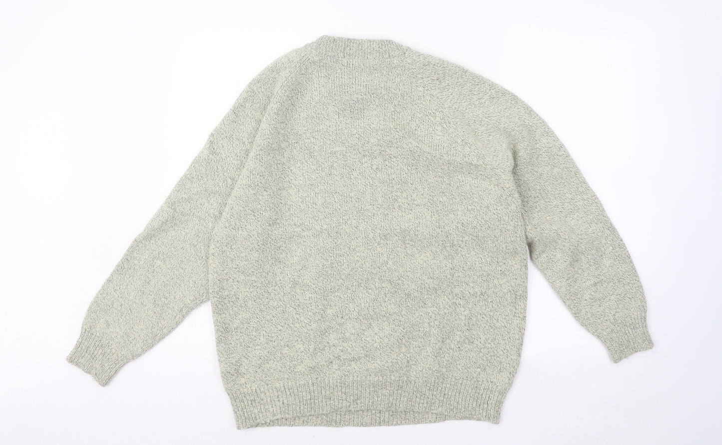 Damart Womens Green Round Neck Acrylic Pullover Jumper Size 14