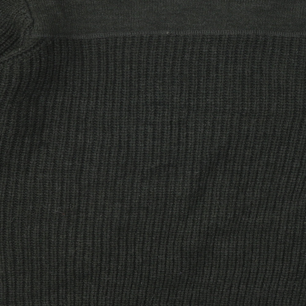 James Pringle Mens Green Round Neck Geometric Acrylic Pullover Jumper Size L