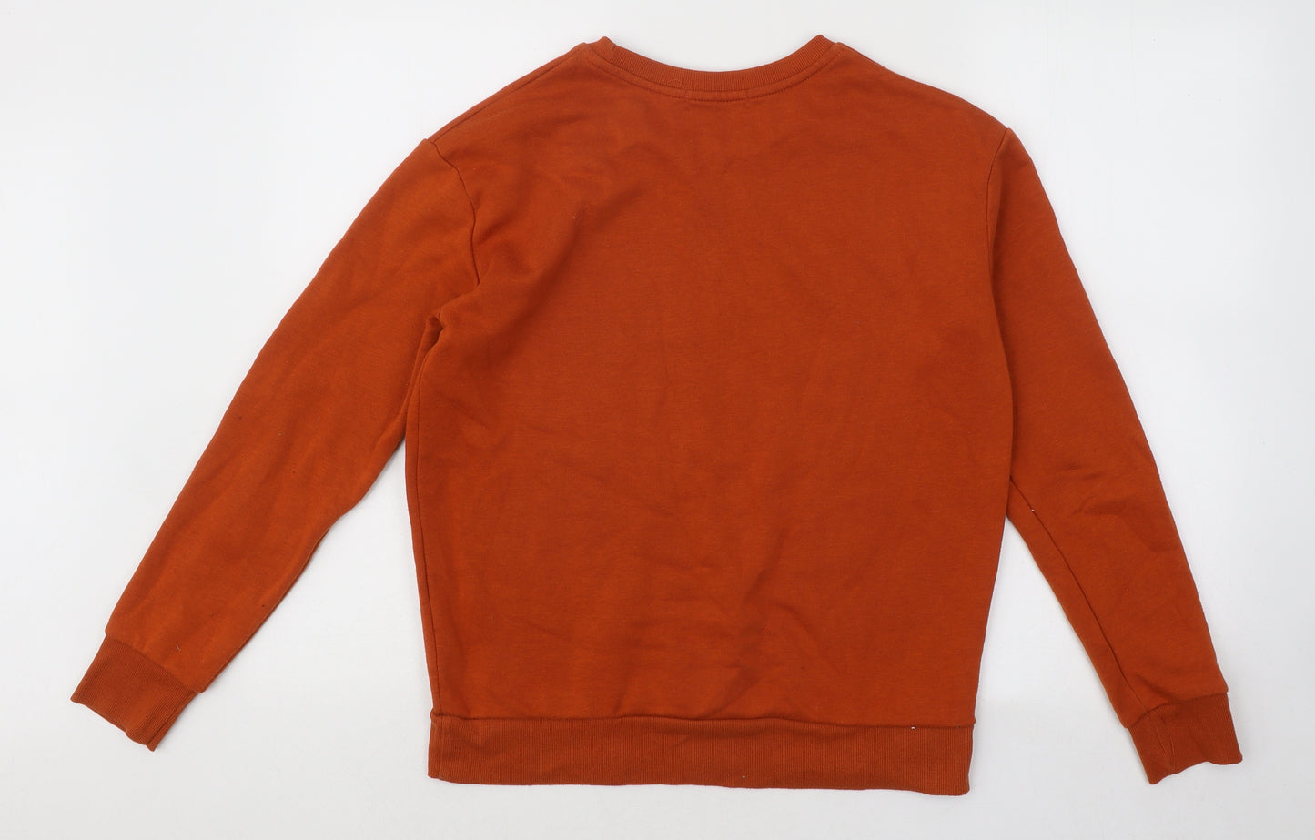 Primark Womens Orange Cotton Pullover Sweatshirt Size 6 Pullover
