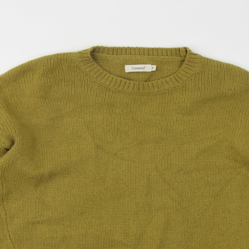 Howies Womens Green Round Neck Wool Pullover Jumper Size M