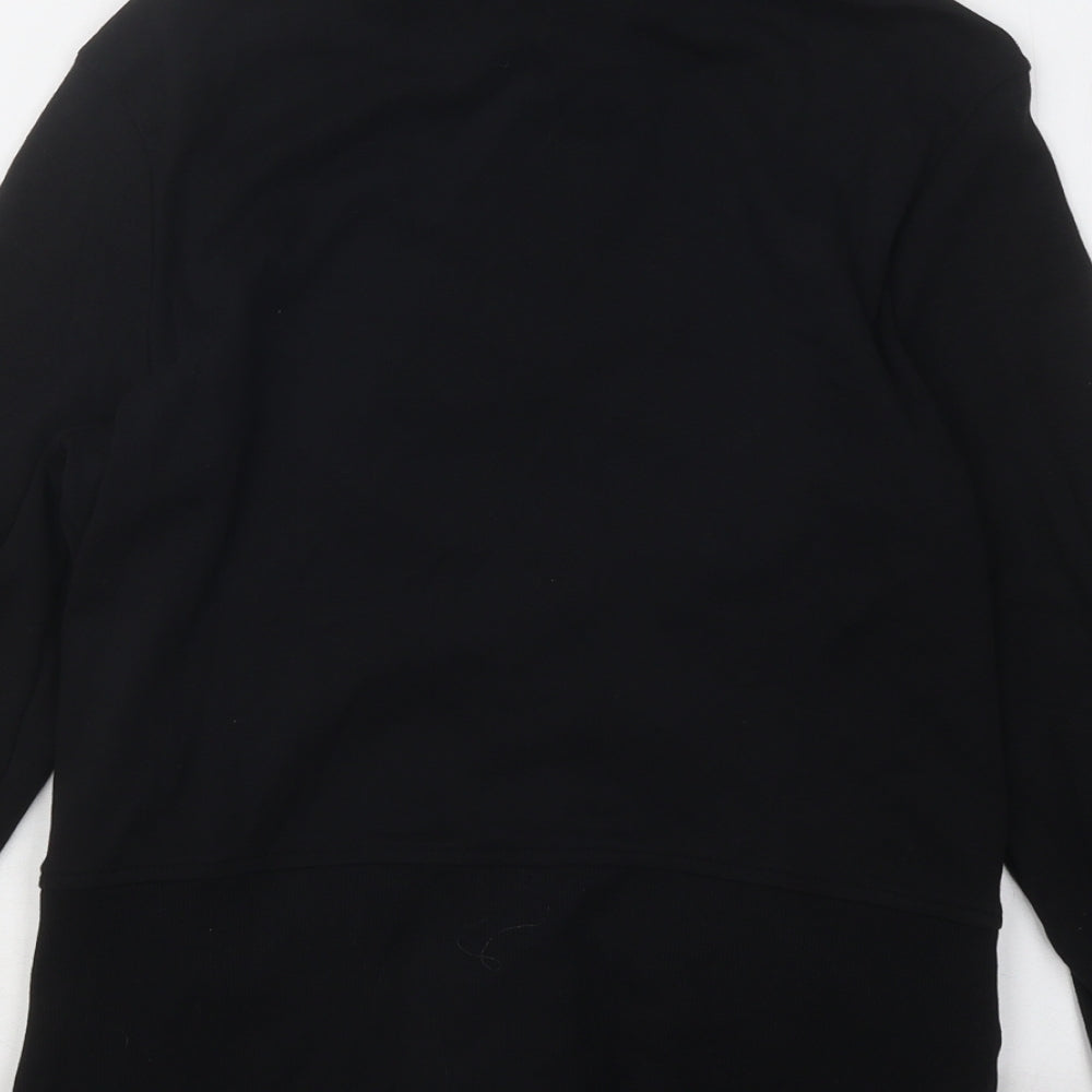 Pineapple Womens Black Cotton Full Zip Sweatshirt Size 14 Zip