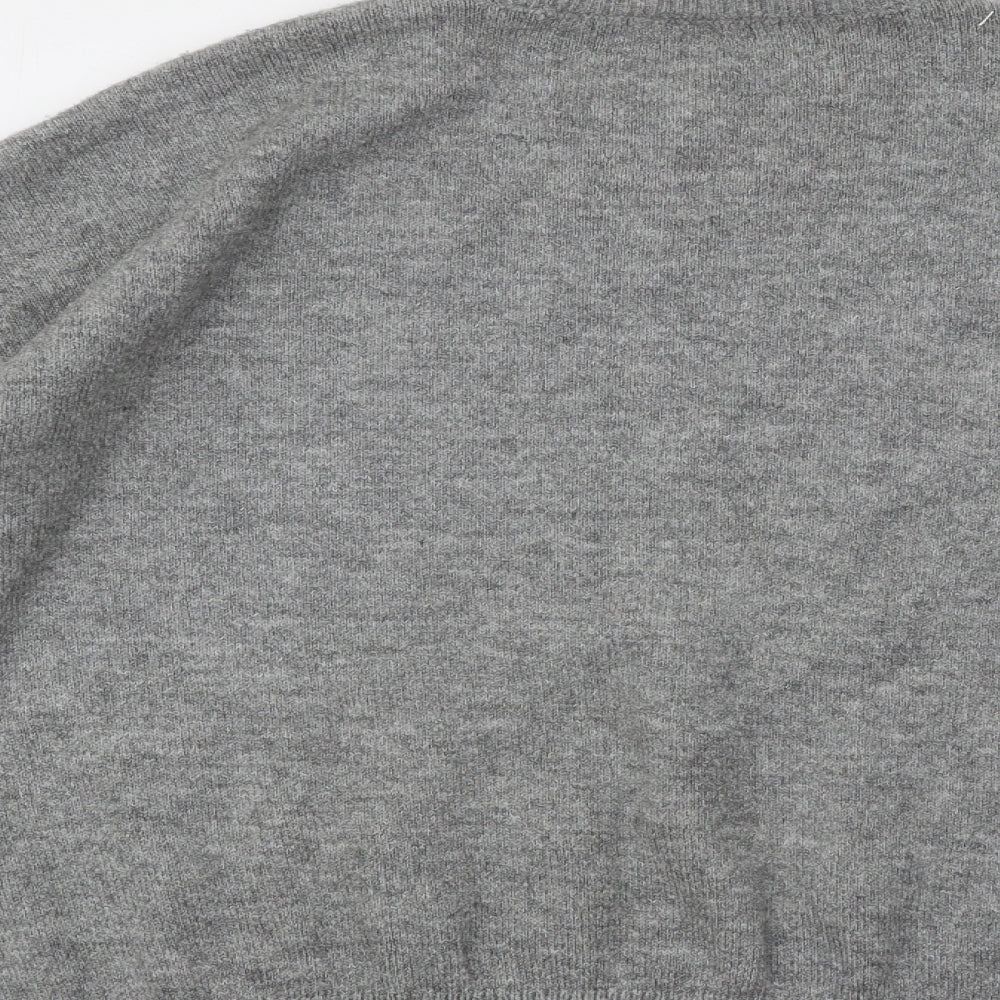 F&F Womens Grey Round Neck Acrylic Pullover Jumper Size 18