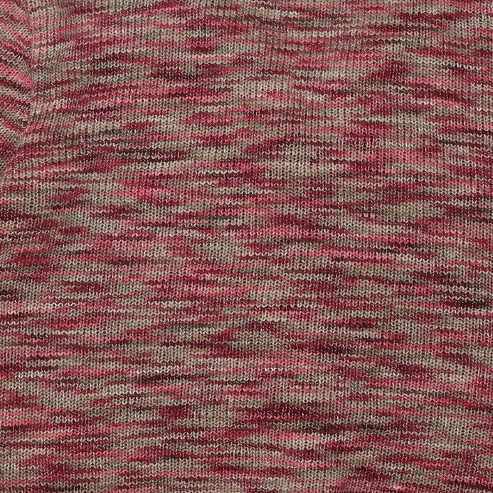 Per Una Womens Multicoloured Round Neck Geometric Acrylic Cardigan Jumper Size M