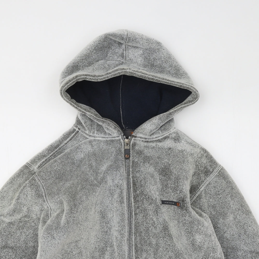 Juice2 Womens Grey Polyester Full Zip Hoodie Size 14 Zip