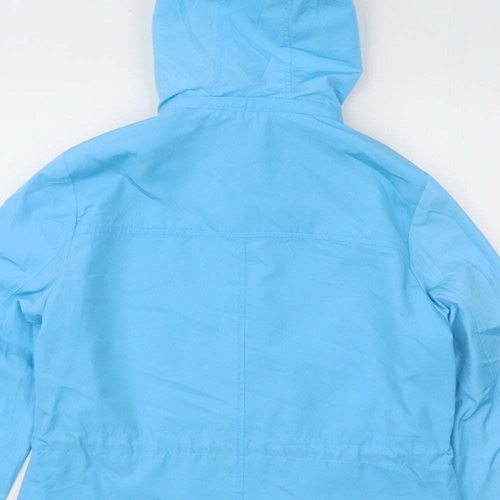 Marks and Spencer Womens Blue Rain Coat Coat Size 10 Zip