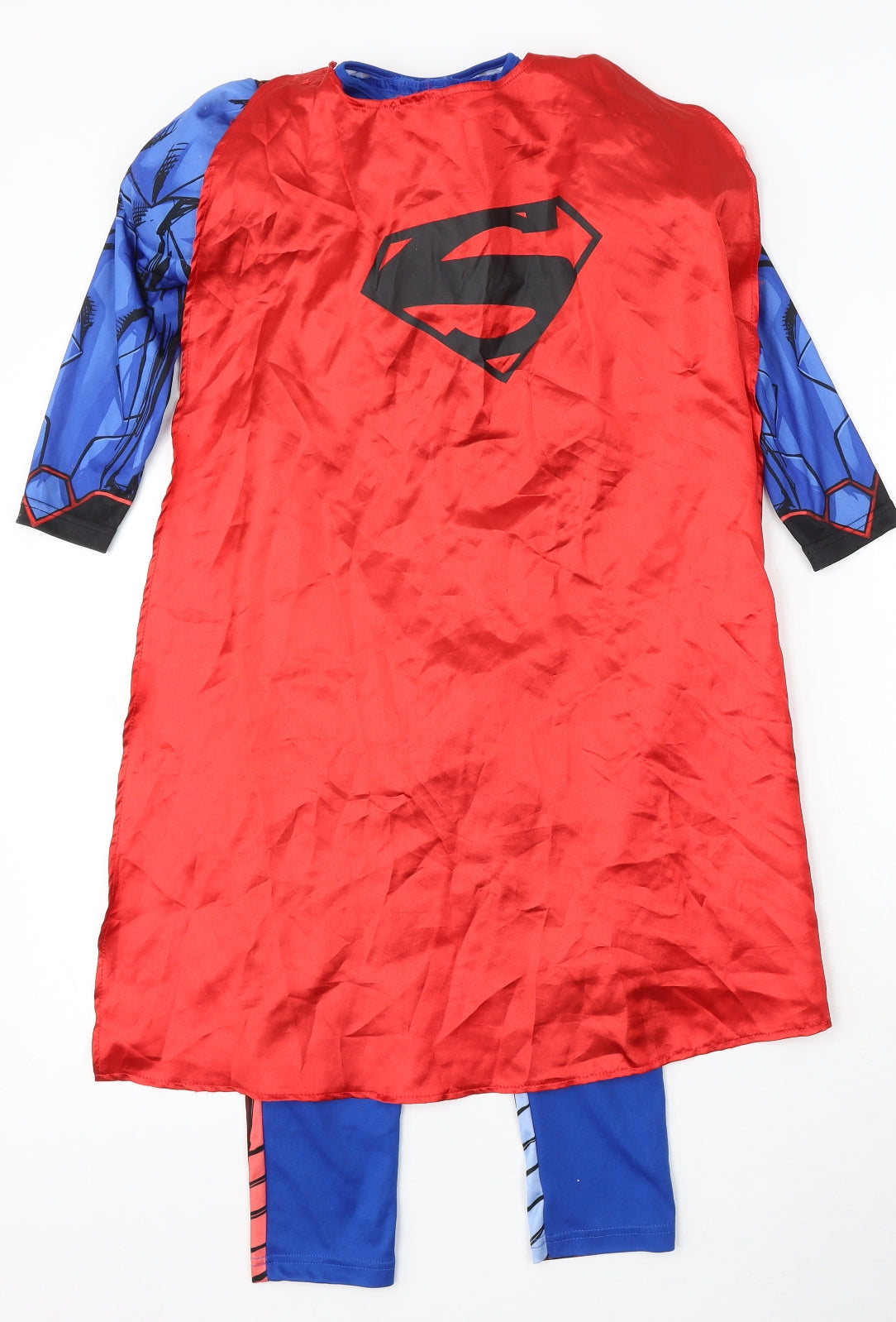 H&M Boys Blue Solid Polyester One Piece Size 4-5 Years - Superman Fancy Dress