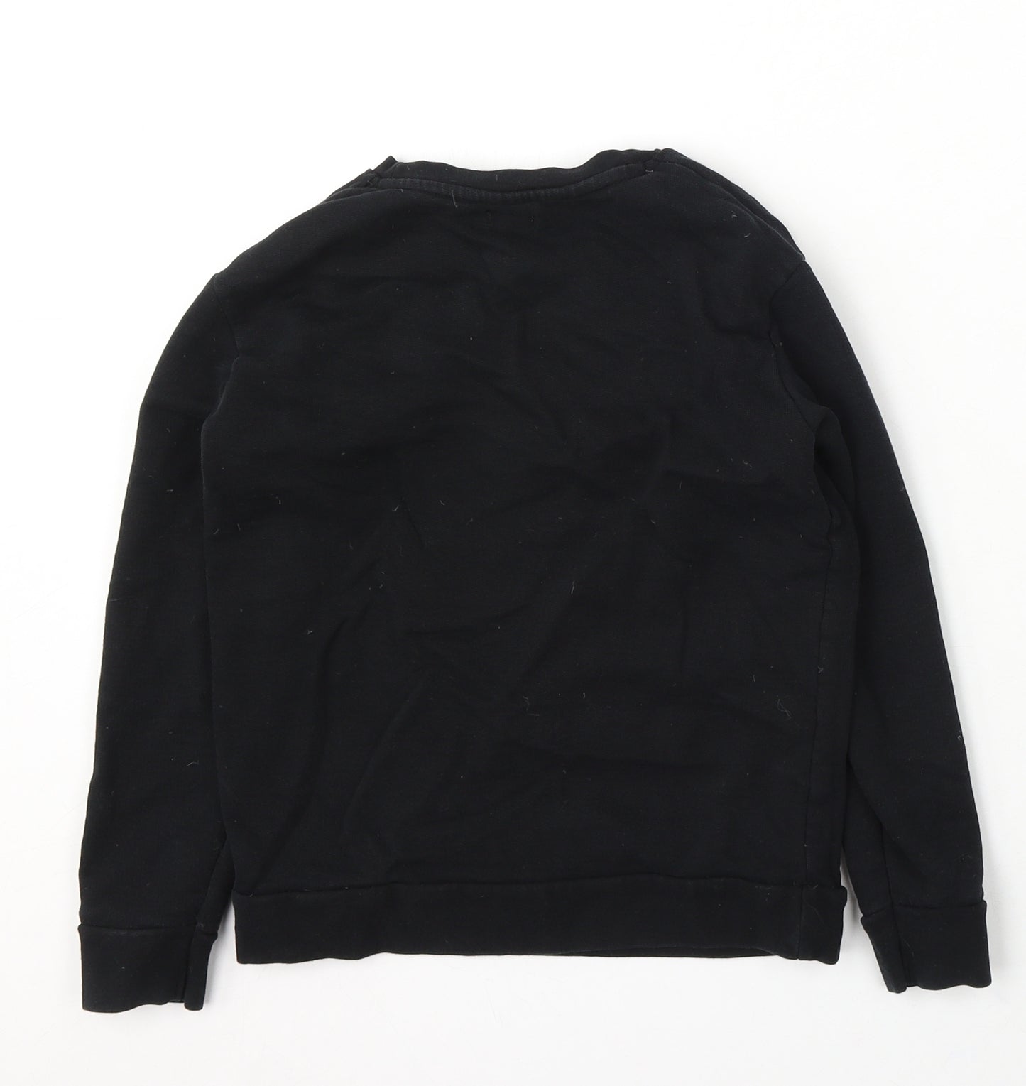 River Island Boys Black Cotton Pullover Sweatshirt Size 7-8 Years