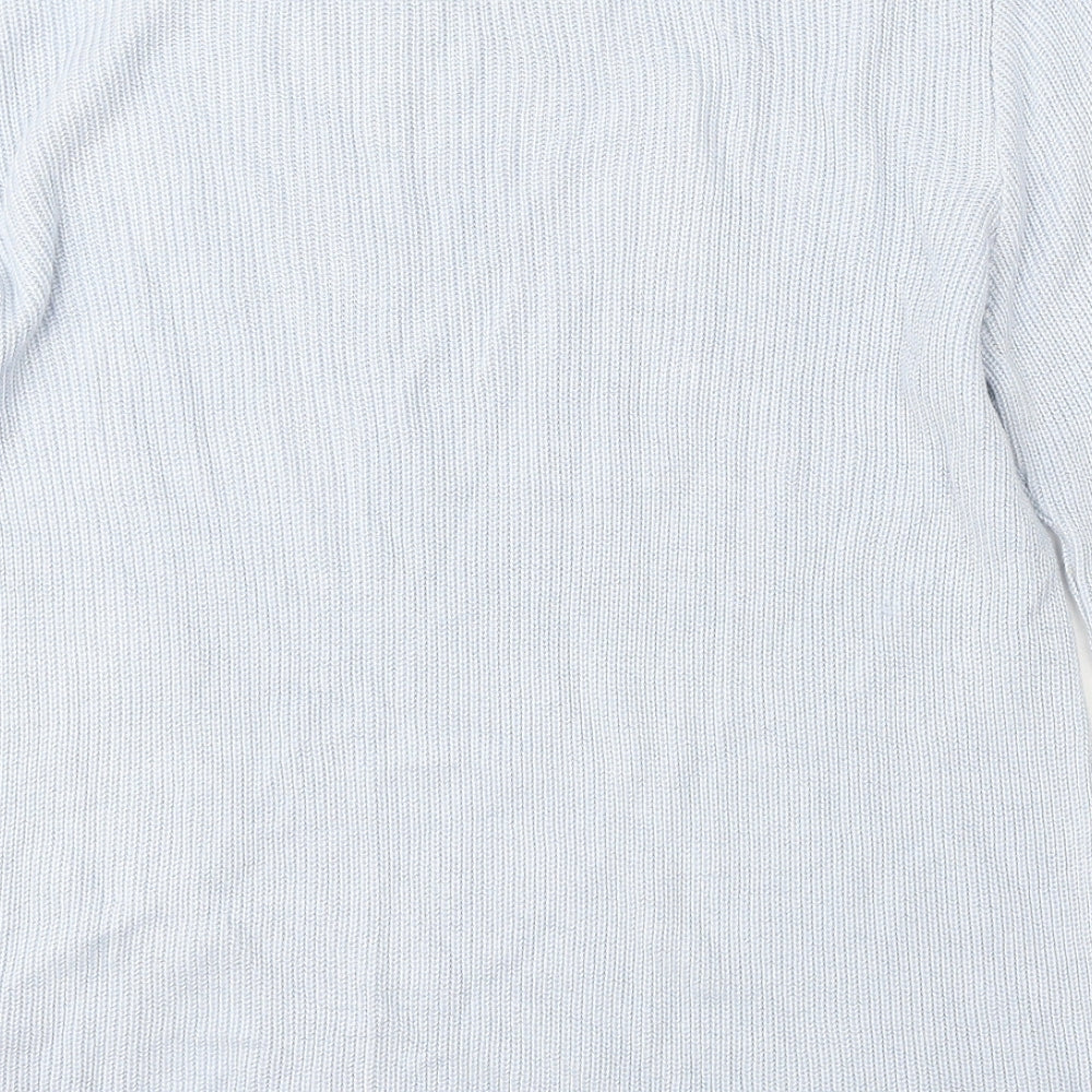 George Womens Blue Round Neck Viscose Pullover Jumper Size 14 - Cut Out