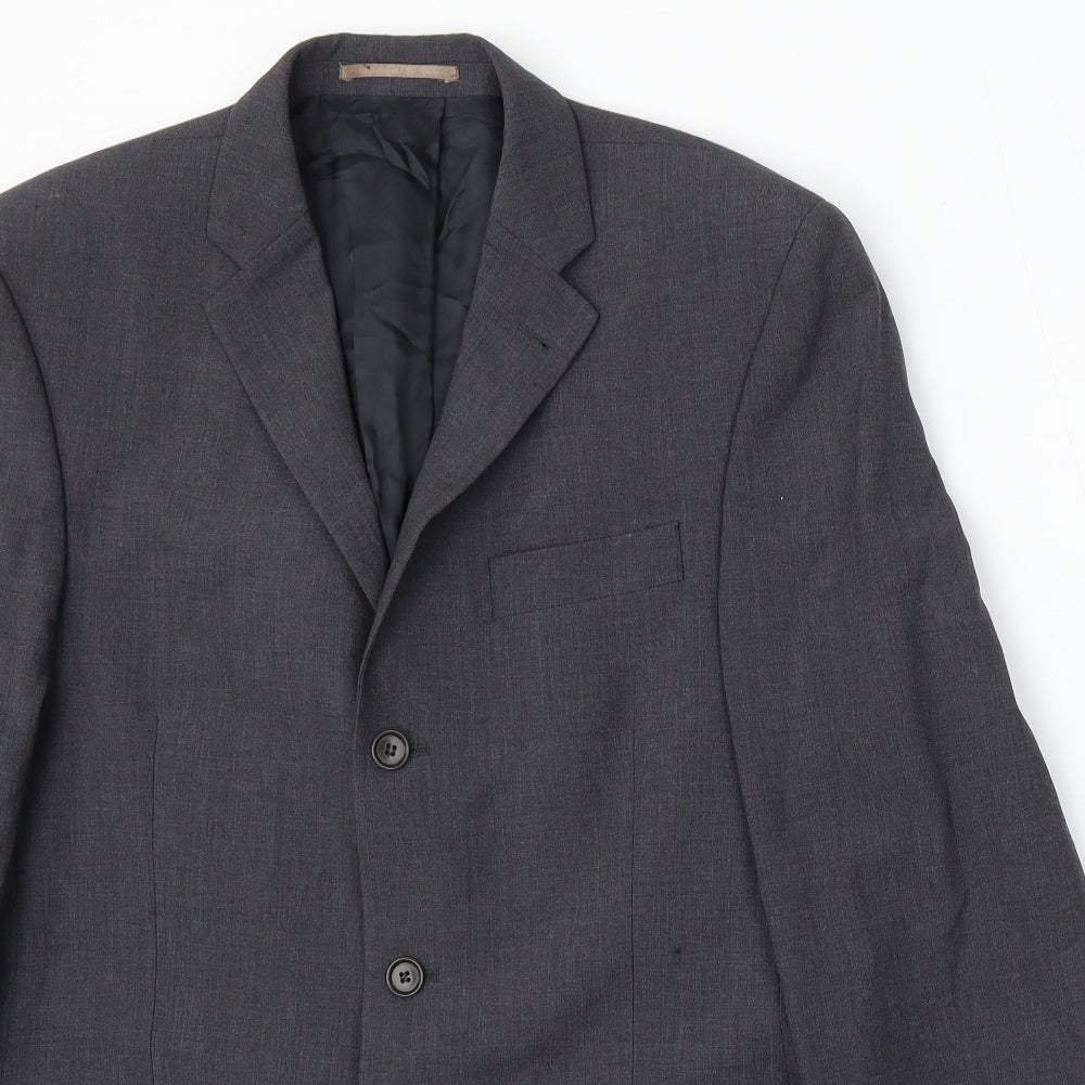 NEXT Mens Grey Wool Jacket Suit Size 40