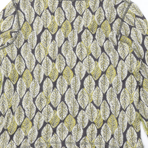 White Stuff Womens Multicoloured Mock Neck Geometric Cotton Pullover Jumper Size 8