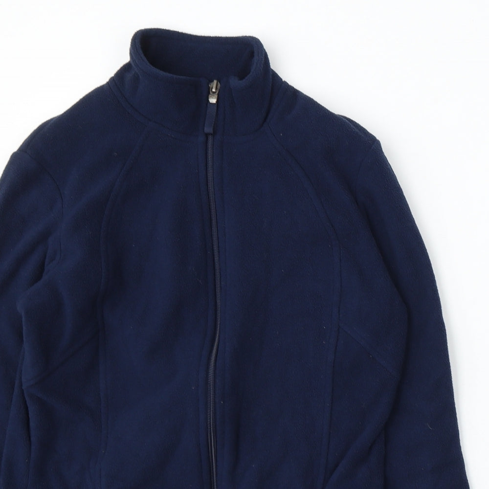 Marks and Spencer Womens Blue Polyester Full Zip Sweatshirt Size 8 Zip