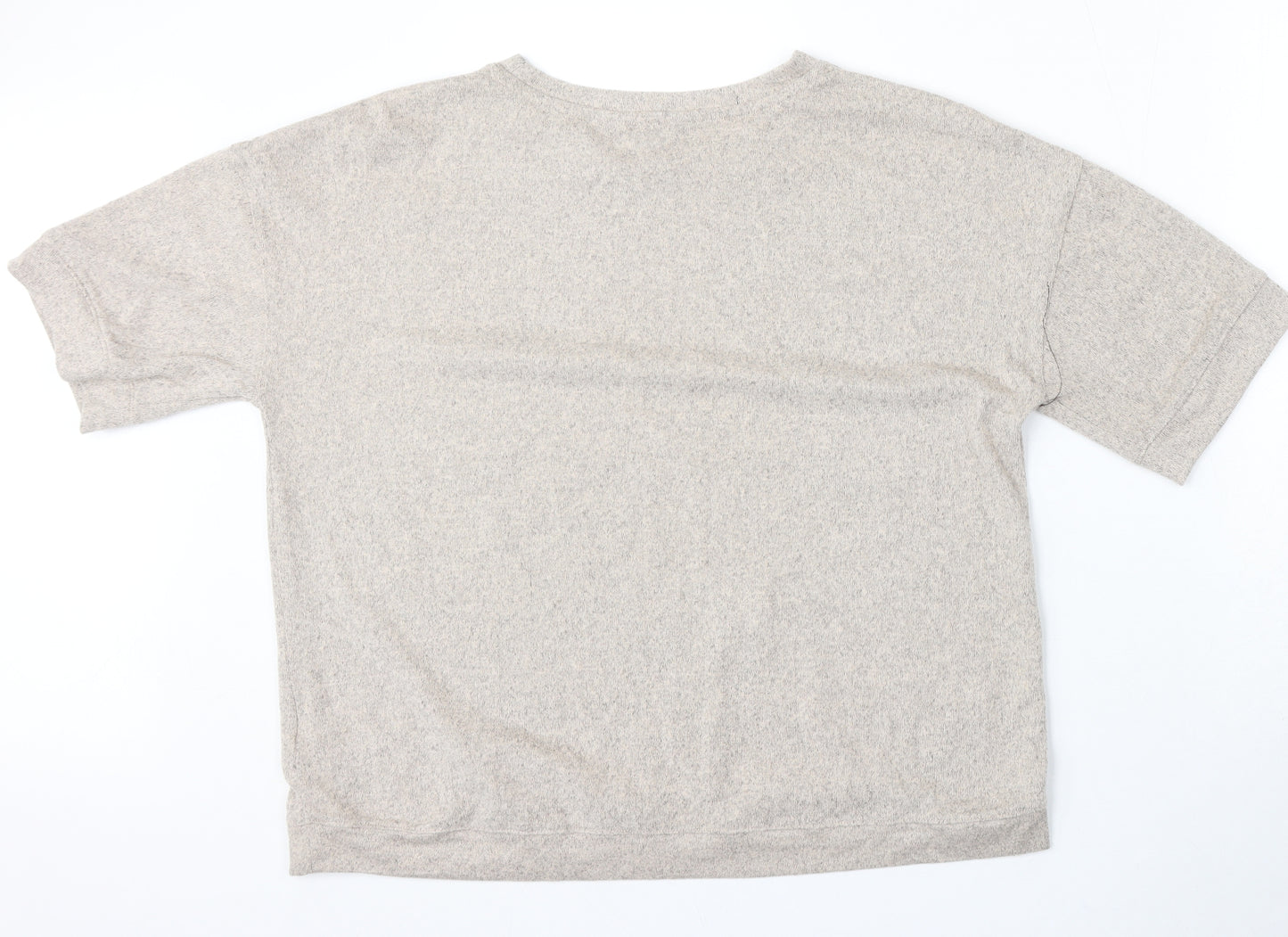 F&F Womens Beige Round Neck Polyester Pullover Jumper Size 14