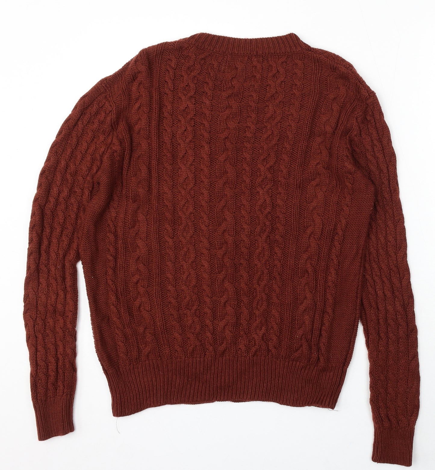 Atmosphere Womens Red Round Neck Acrylic Pullover Jumper Size 16