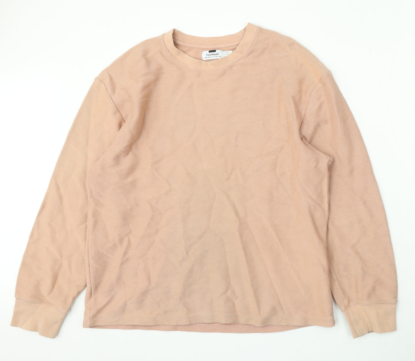 Topman Mens Pink Cotton Pullover Sweatshirt Size M