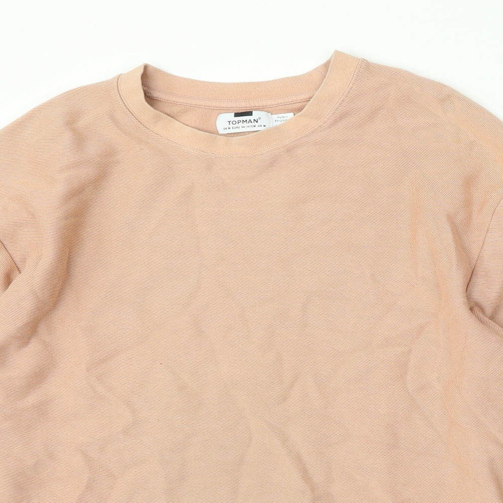 Topman Mens Pink Cotton Pullover Sweatshirt Size M