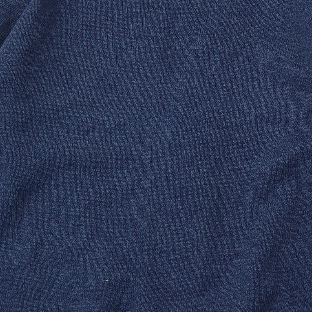 Dunnes Stores Womens Blue V-Neck Acrylic Cardigan Jumper Size M
