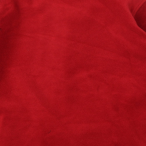 EWM Womens Red Polyester Full Zip Sweatshirt Size L Zip
