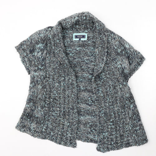Debenhams Womens Grey V-Neck Acrylic Cardigan Jumper Size 12