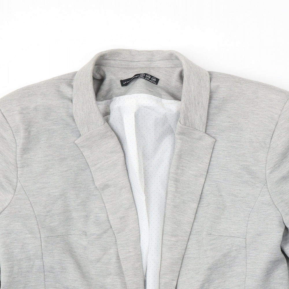 Atmosphere Womens Grey Polyester Jacket Blazer Size 12