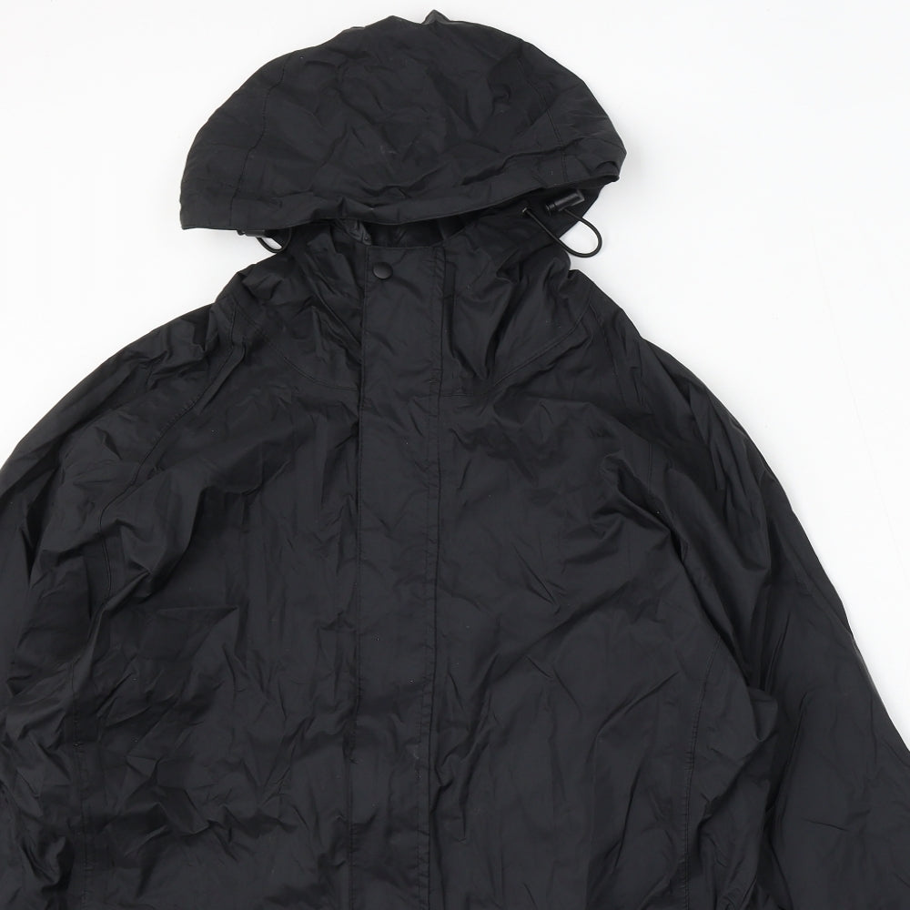 Regatta Mens Black Rain Coat Coat Size M Zip