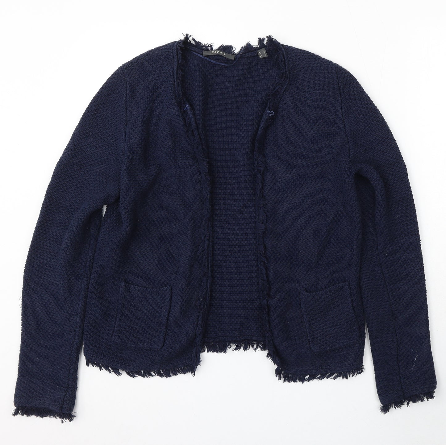 Espirit Womens Blue V-Neck Acrylic Cardigan Jumper Size M