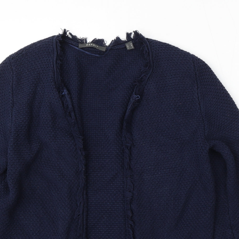 Espirit Womens Blue V-Neck Acrylic Cardigan Jumper Size M