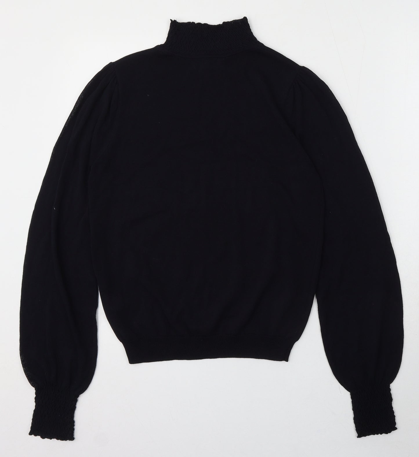 NEXT Womens Blue Mock Neck Viscose Pullover Jumper Size 8