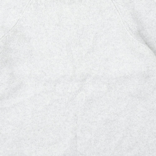 George Womens Grey V-Neck Acrylic Pullover Jumper Size L