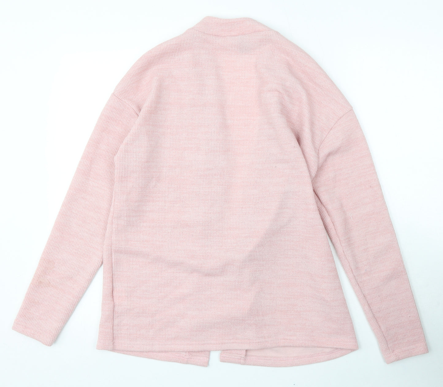 SheIn Womens Pink V-Neck Polyester Cardigan Jumper Size XS