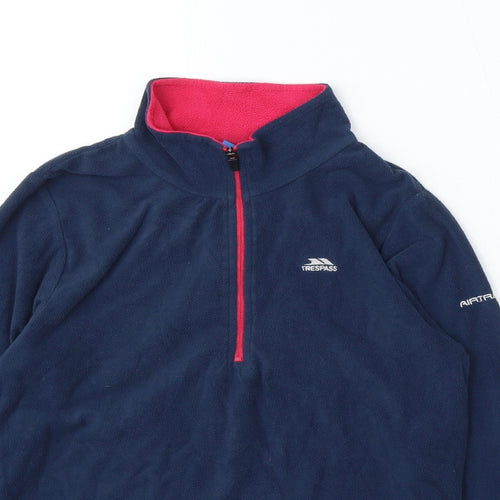 Trespass Girls Blue Polyester Full Zip Sweatshirt Size 11-12 Years Zip