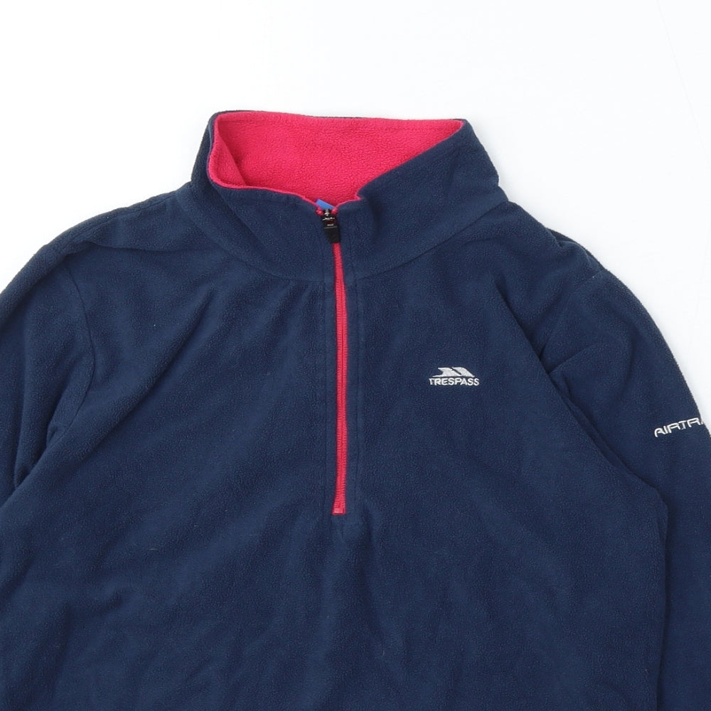 Trespass Girls Blue Polyester Full Zip Sweatshirt Size 11-12 Years Zip