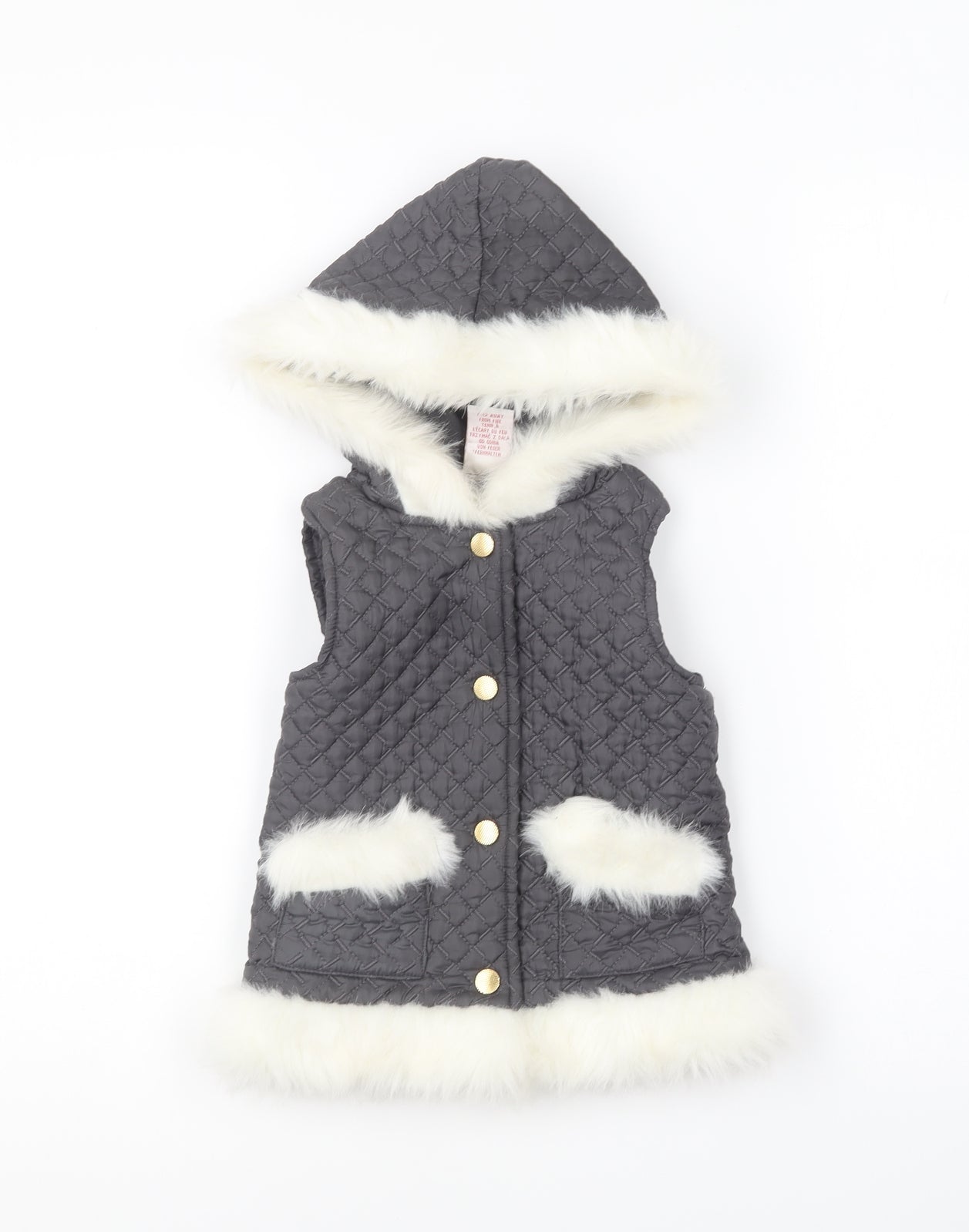 Savannah Girls Grey Gilet Jacket Size 12-18 Months Zip