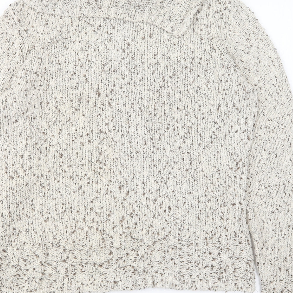 Kaliko Womens Brown Roll Neck Silk Pullover Jumper Size 16