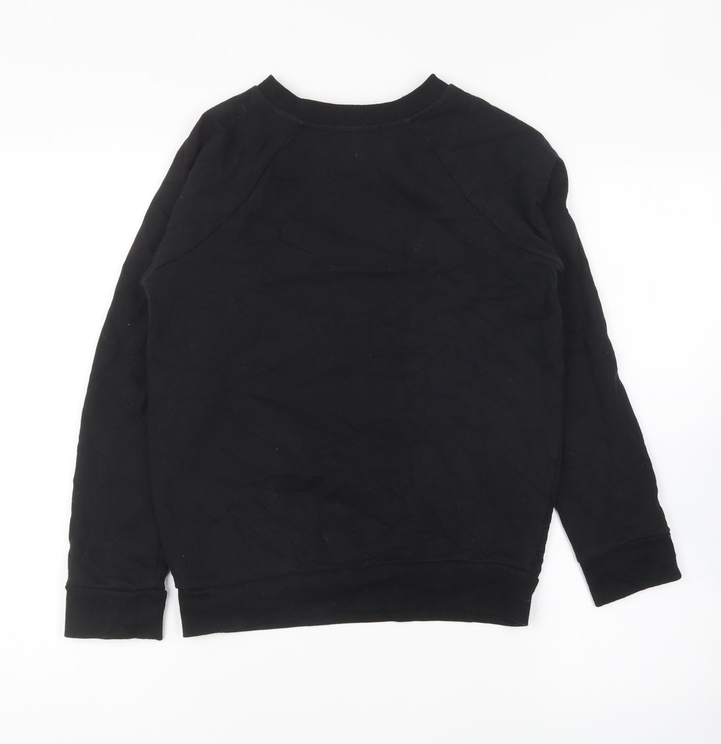Atmosphere Womens Black Round Neck Cotton Pullover Jumper Size 6