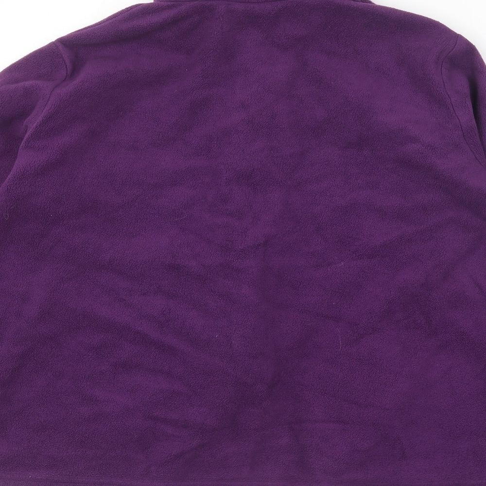 Marks and Spencer Womens Purple Polyester Full Zip Sweatshirt Size 18 Zip