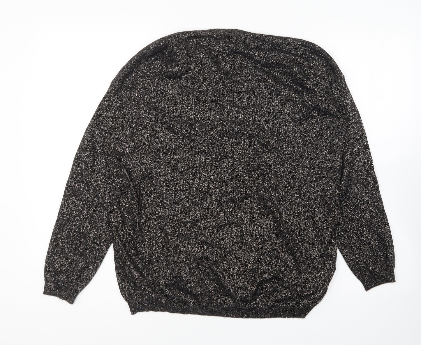 Atmosphere Womens Brown Round Neck Viscose Pullover Jumper Size 16