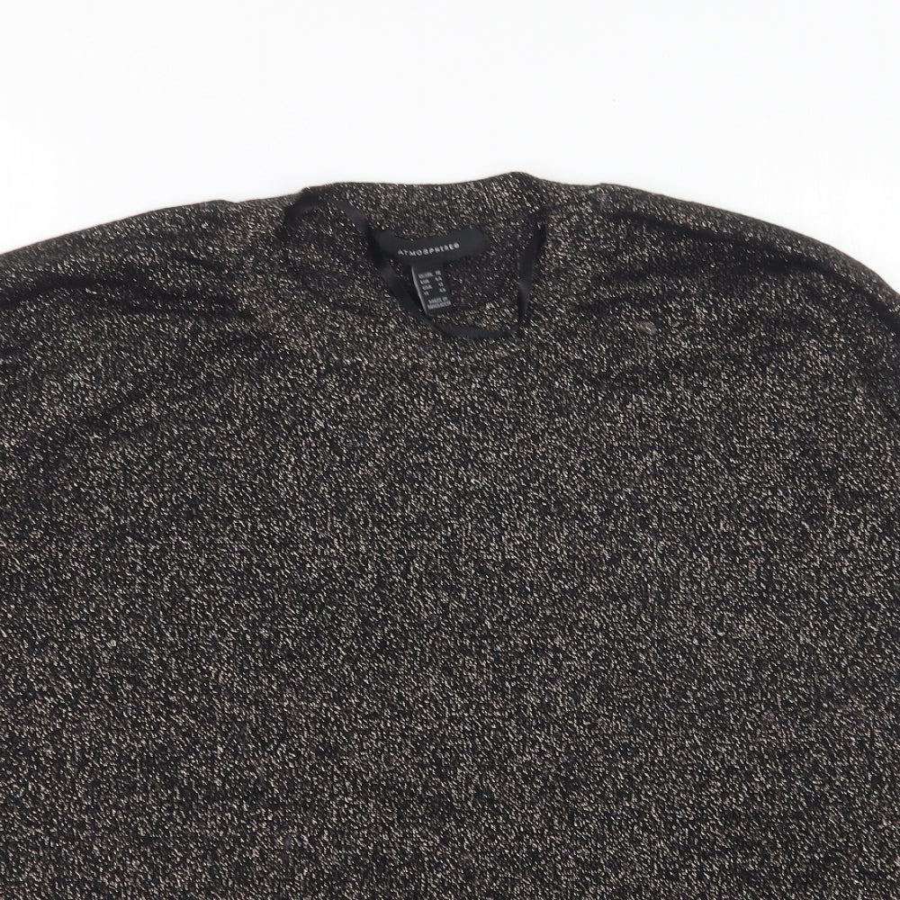 Atmosphere Womens Brown Round Neck Viscose Pullover Jumper Size 16