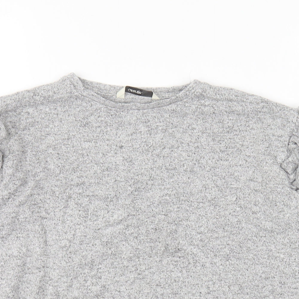 George Girls Grey Round Neck Viscose Pullover Jumper Size 8-9 Years Pullover