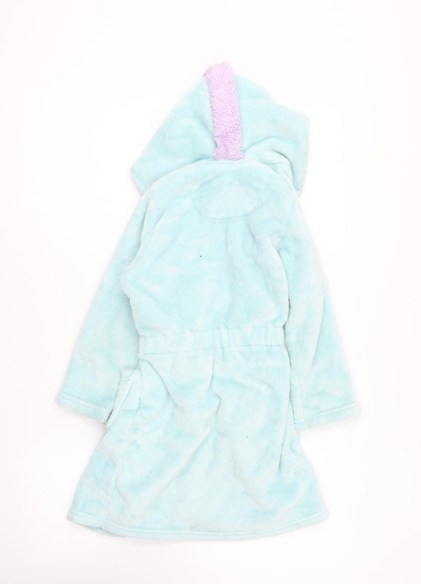 Marks and Spencer Girls Blue Solid Polyester Top Gown Size 5-6 Years Pullover - Unicorn